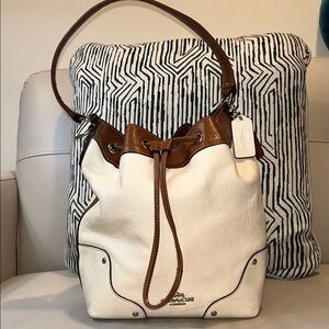 Coach Ivory Mickie Drawstring Bucket Bag